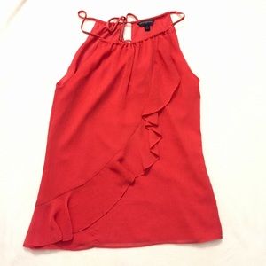 Banana Republic Red/Orange Sleeveless Blouse XS